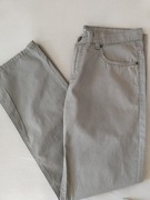 Spodnie męskie L beżowe szare bawełniane MDP jeans