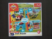 Puzzle TREFL 4w1 "Strażak Sam" 4+ (stan BDB)