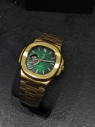 Seiko mod Nautilus zielony czarny gradient 