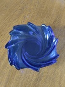 Misa patera szkło półmisek kobaltowa  18cm