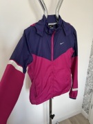 Kurtka Nike Running M damska wiatrówka różowo-fioletowa kaptur stan BDB