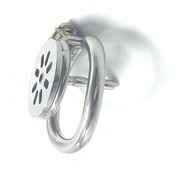 Stalowy płaski pas cnoty Chastity Cage Dilator oring 45mm