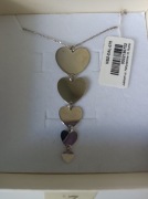 Naszyjnik JUBITOM srebrny z sercami