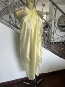 Chusta szal pareo sarong jedwabna żółta seledyn 180 cm x 90 cm plaża hit 