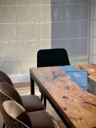 Wyjątkowy stół Live Edge. szkło nie żywica. 