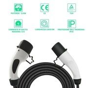 KABEL DO ŁADOWANIA TYPE 2 3-FAZY 32A 22kW 5M