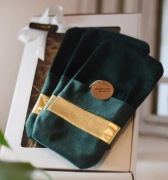 Kieszonki na sztućce ,butelkowa zieleń,welurowe