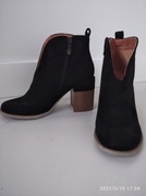 Botek czarny zamszowy nowy 36