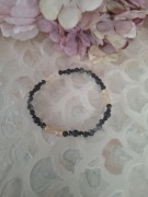Bransoletka handmade z naturalnych kamieni turmalin cytryn labradoryt 