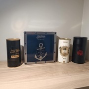 Pudełko + 3 puszki po perfumach Jean Paul Gaultier - stan bdb (puste)