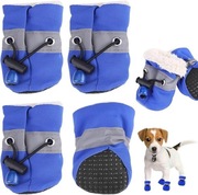 FaJoek – Wodoodporne buty dla psa (4 sztuki, niebieskie, rozmiar #7)