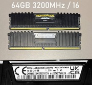 2x CORSAIR VENGEANCE LPX 64Gb 3200MHZ C16