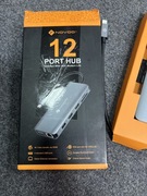 NOVOO Wieloportowa stacja dokująca 12 w 1 hub USB C na podwójny HDMI USB x4