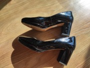 Clarks czółenka lakierowane czarne 41