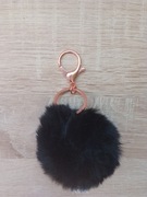 Brelok pompon futerko czarny 