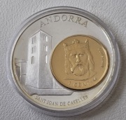 Medale kolekcji „Waluty europejskie” - ANDORA  - certyfikat