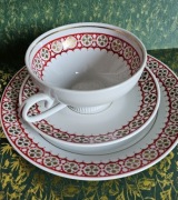 Kolekcjonerskie piękne trio herbaciane z NRD.