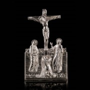 Krucyfiks posrebrzany, Belgia ok.1920-1930r.