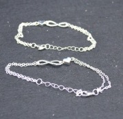 Zestaw 2 szt. Bransoletki NIESKOŃCZONOŚĆ Srebro 925 Prezent