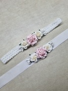 Zestaw opaska wianek oraz pasek do sukienki 