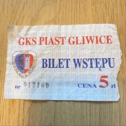 Stary bilet GKS PIAST GLIWICE – Kolekcjonerski