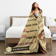 Koc Okolicznościowy 130x150  Złoty Prezent na Rocznicę Walentynki Urodziny