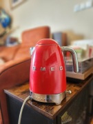 Smeg Czerwony Czajnik regulacją temperatury 50's Retro Style