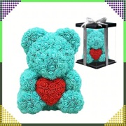 Miś z Róż Prezent na Walentynki dla Mamy Żony Babci Duży Zestaw Róże 40 cm