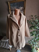 Płaszcz płaszczyk damski kurtka na podszewce beżowy/karmelowy