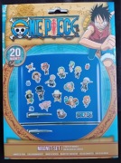 One Piece - magnesy, zestaw 20 gumowych magnesów anime
