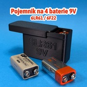 Pojemnik na baterie 9V 6LR61/6F22 - Bezpieczne przechowywanie baterii