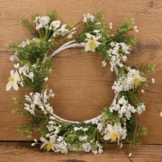 Wianek wiosenny Chrzest Komunia subtelna dekoracja 26 cm na stół drzwi