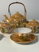 Japońska porcelana serwis iryzowany lata 50 XXw.