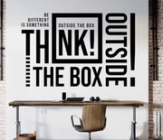 Naklejka na ścianę do pokoju biura 86 x 56 cm czarna dekoracja