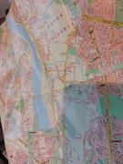 Dwa plany Warszawy, jeden Zakopanego i mapa Polski