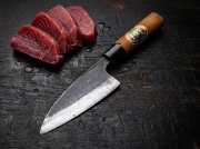 Vintage Japoński Nóż Ryoba Deba – Sakai Hikari Tokusen – Aogami – 170 mm