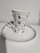 Komplet porcelanowy ręcznie malowany 3 części