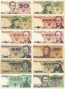 Zestaw 12 szt. PRL 20-10000 zł 1979 1982 1986 1988 stan obiegowy