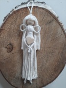 Anioł aniołek zawieszka sznurek makrama 17cm serce