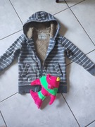 ocieplana budrysówka bluza z misiem kurtka sweter polar z kapturem