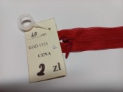 Zamek spiralny spirala kryty 45cm ceimny czerwony