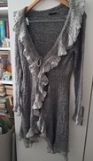 Kardigan, narzutka XS z wełną