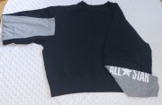 Converse Czarna bluza z szarymi rękawami