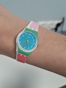 Idealny stan kolorowy zegarek swatch lady damski dla dziewczynki 