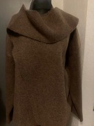 ZARA sweter kardigan wdzianko narzutka z szalem oversize gruby