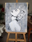 Obraz ręcznie malowany/portret/madonna