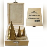 ZESTAW WIERTŁO STOPNIOWE STOŻKOWE TYTAN 4-39mm 3el