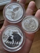 Monety 2oz lunar mysz bawół kraken