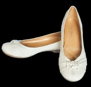 NOWE jasny beż baleriny BUTMIL R. 36,5 SKÓRA NAT. 100%