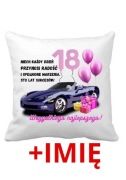 Poduszka na 18 urodziny, prezent, życzenia , personalizacja 